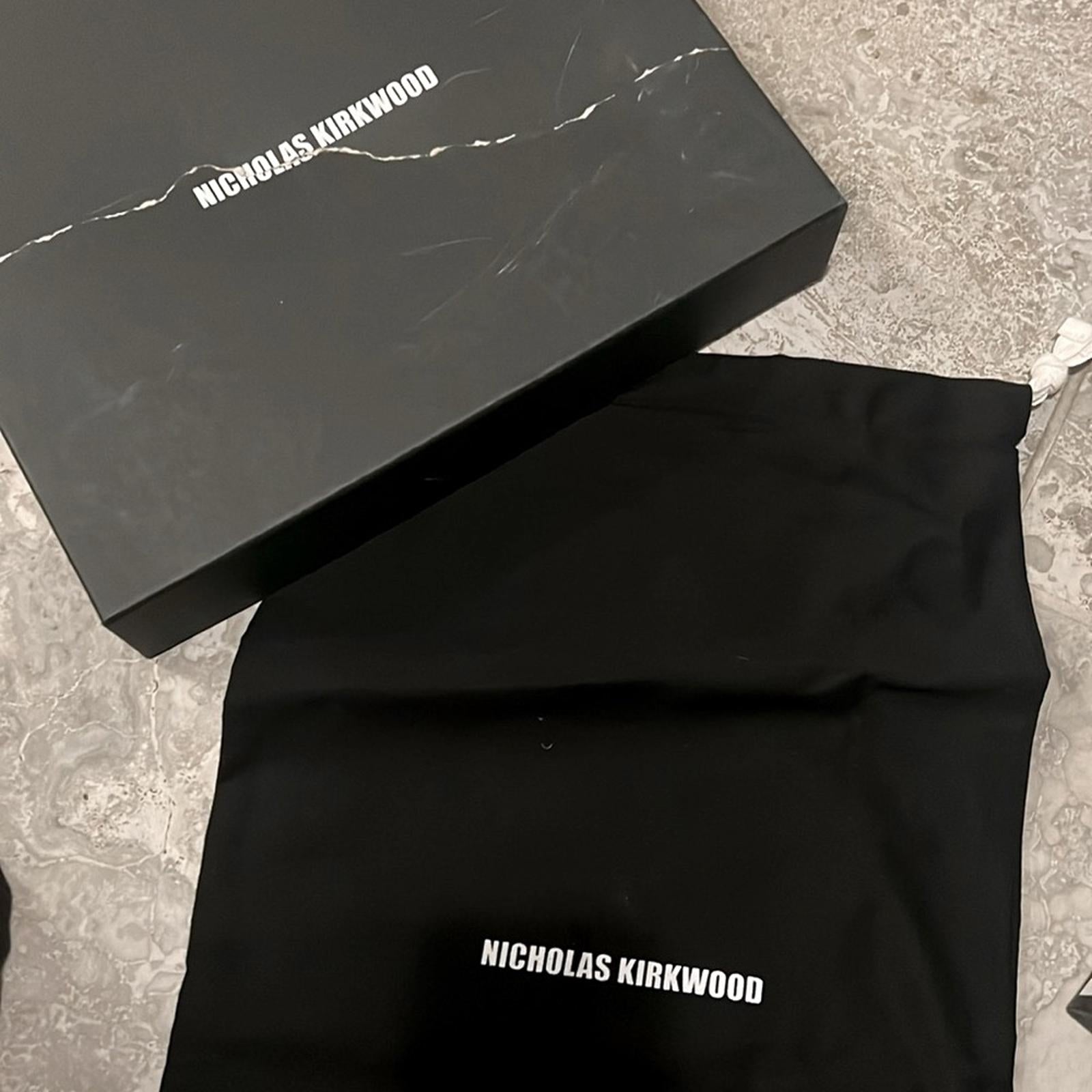 Nicholas Kirkwood Casati Leather Chelsea Boots Size EU37 New in Box w/DustBag