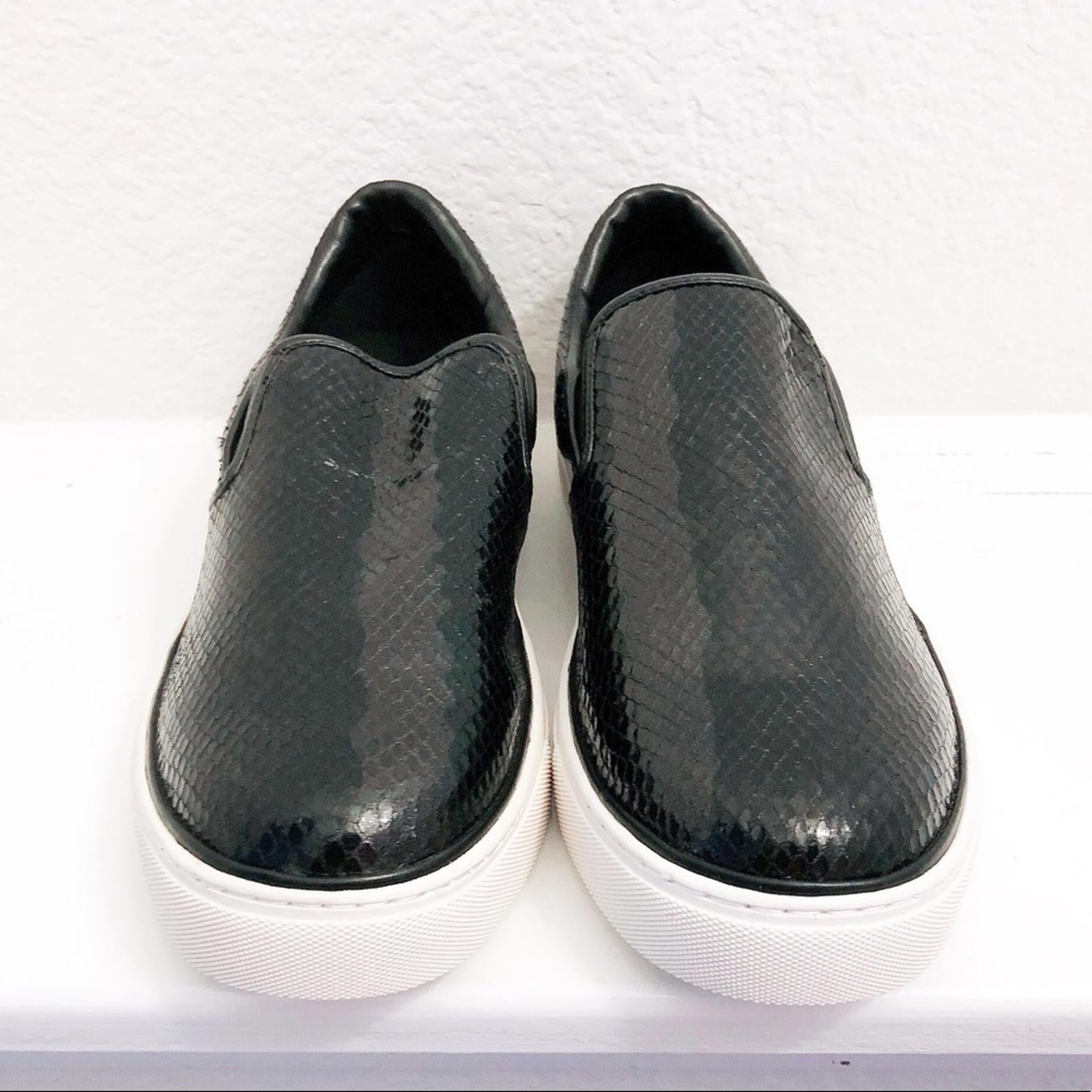 Comme des Garçon Embossed Sneakers Slip-On Shoes, Black/White Size 11 New in Box