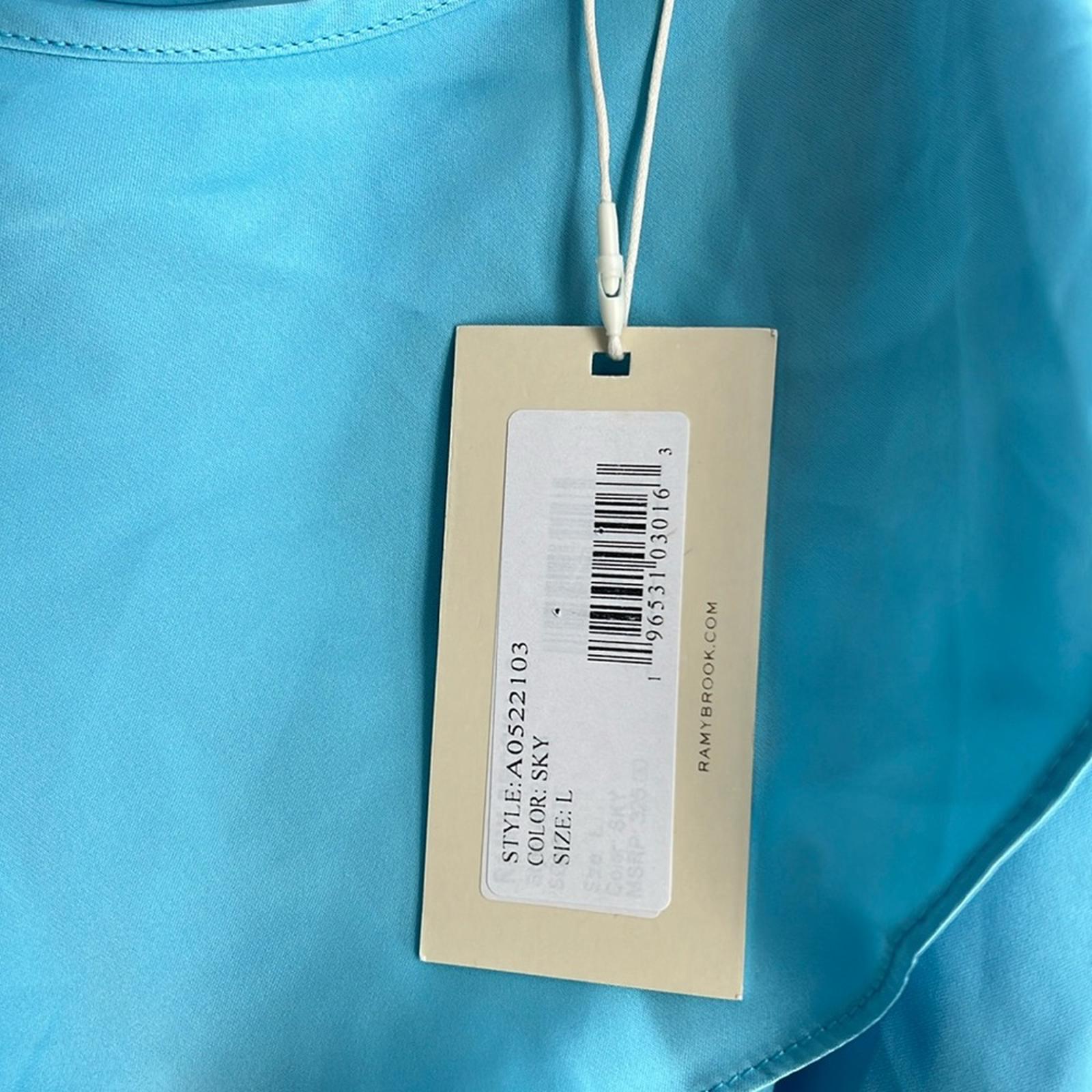 Ramy Brook Scarlett Top in Sky Blue, Size L NEW w/Tag $325