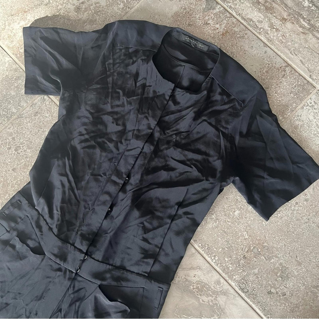 Barbara Bui Silk Cape Jumpsuit in Black, Size 6 Approx Retail $1395