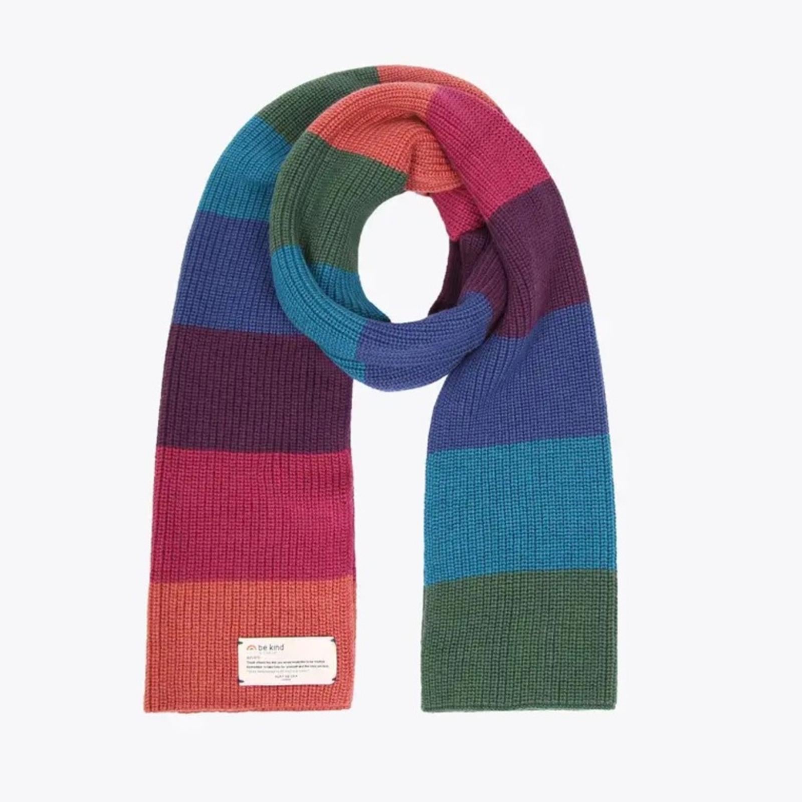 Kurt Geiger Knit Rainbow Scarf, Multicolor/Unisex One Size EXCELLENT!