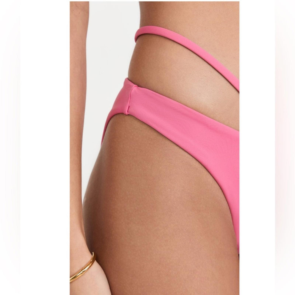Jonathan Simkhai Emmalynn Bikini Bottom in Pink, Size M NEW w/Tag