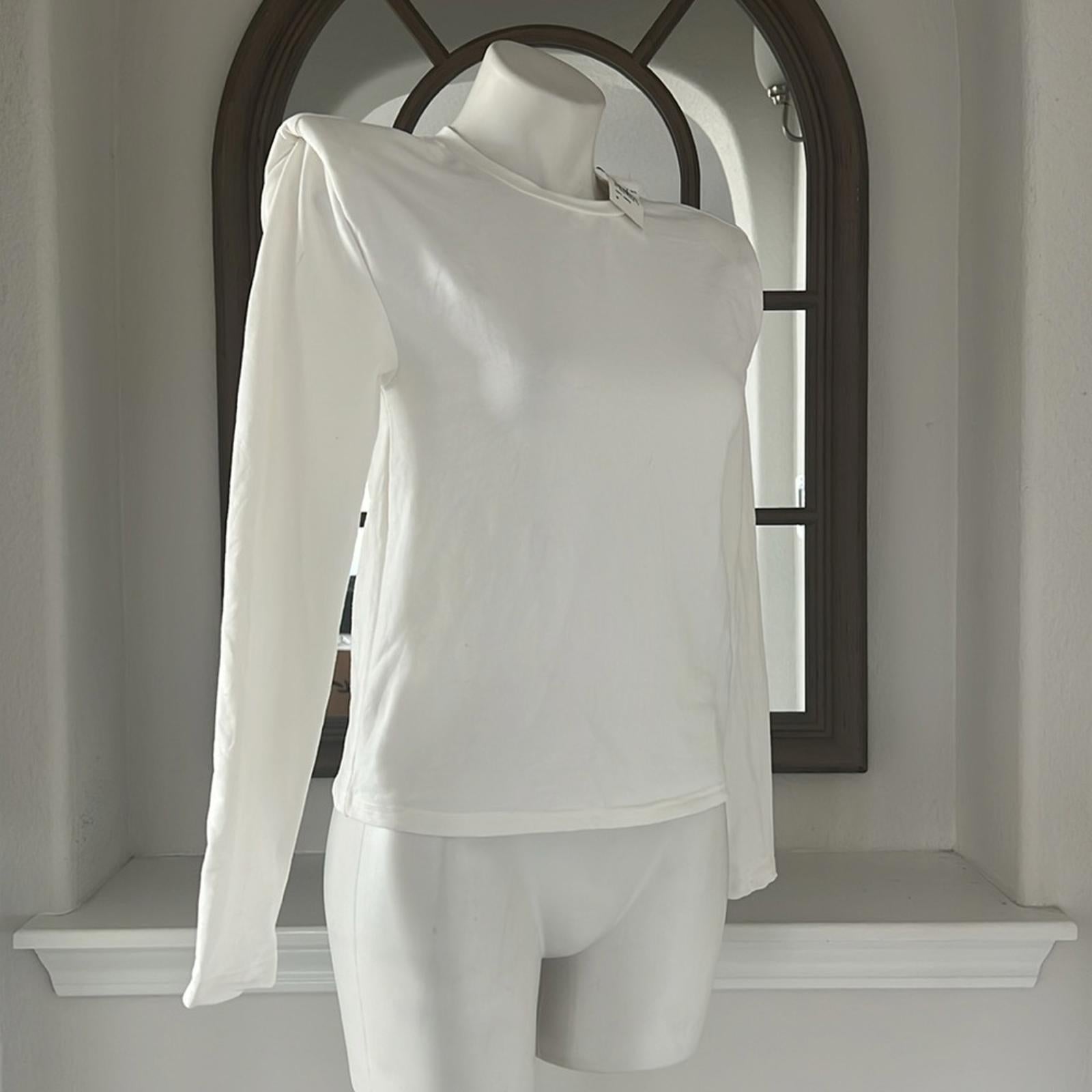 Walter Baker Bethany Extended Shoulder Top in White, Size S New w/Tag