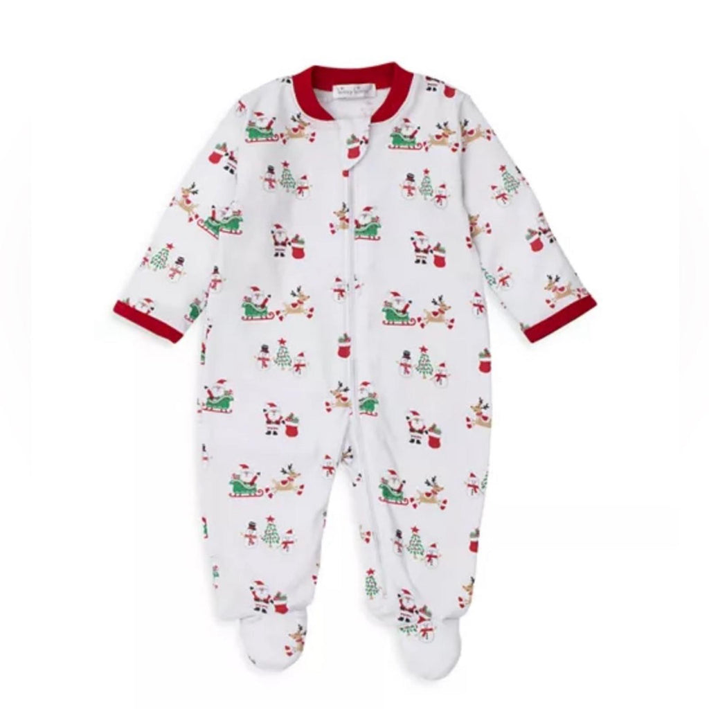 Kissy Kissy Unisex Santa Print Footie, Holiday Christmas Baby Size 9M New w/Tag