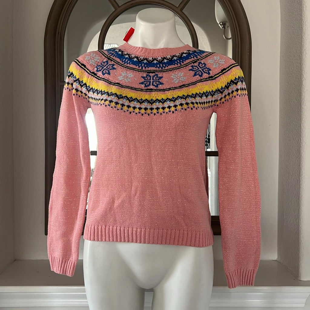Epic Threads Little Girls Fair Isle Crewneck Sweater, Size XL New w/Tag