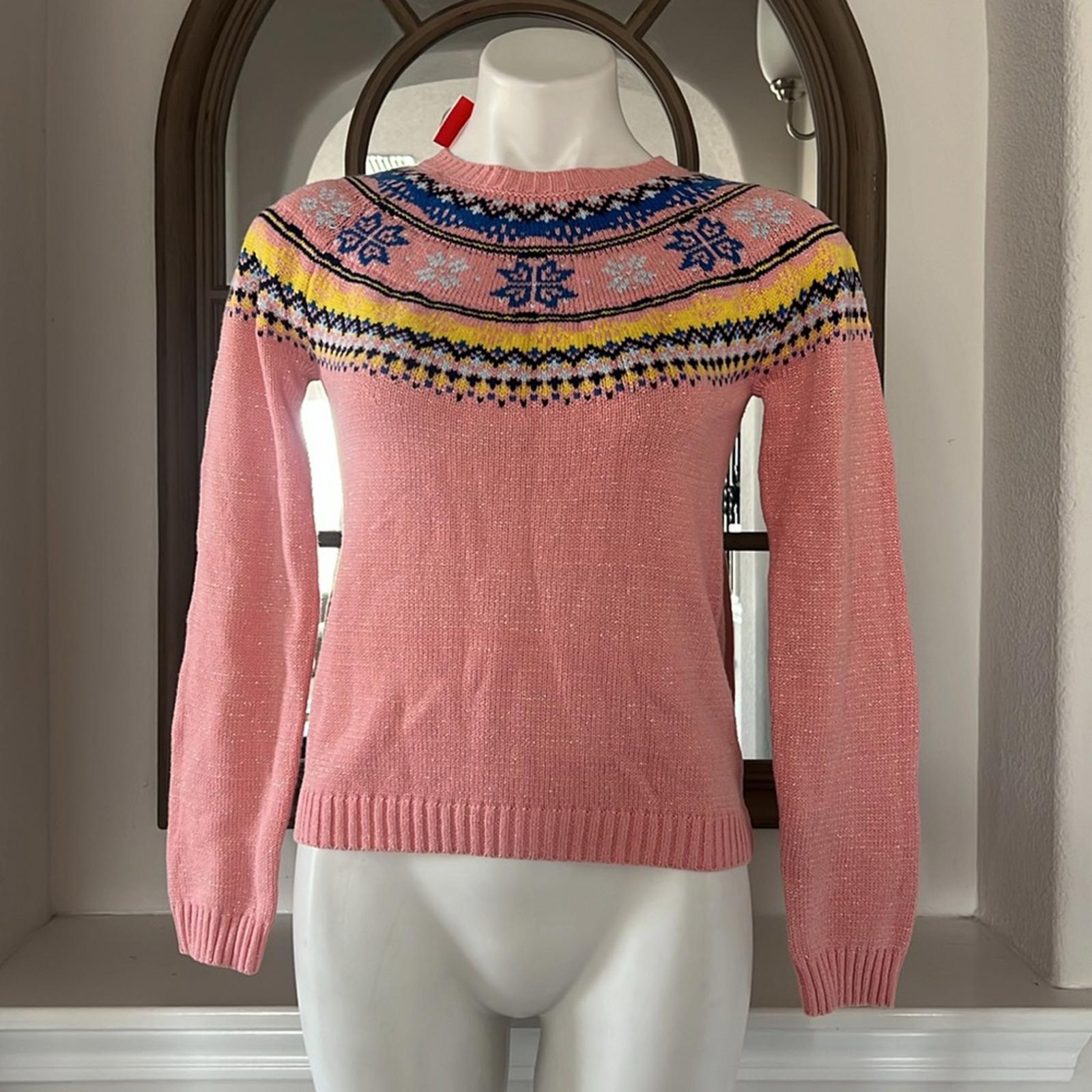 Epic Threads Little Girls Fair Isle Crewneck Sweater, Size XL New w/Tag
