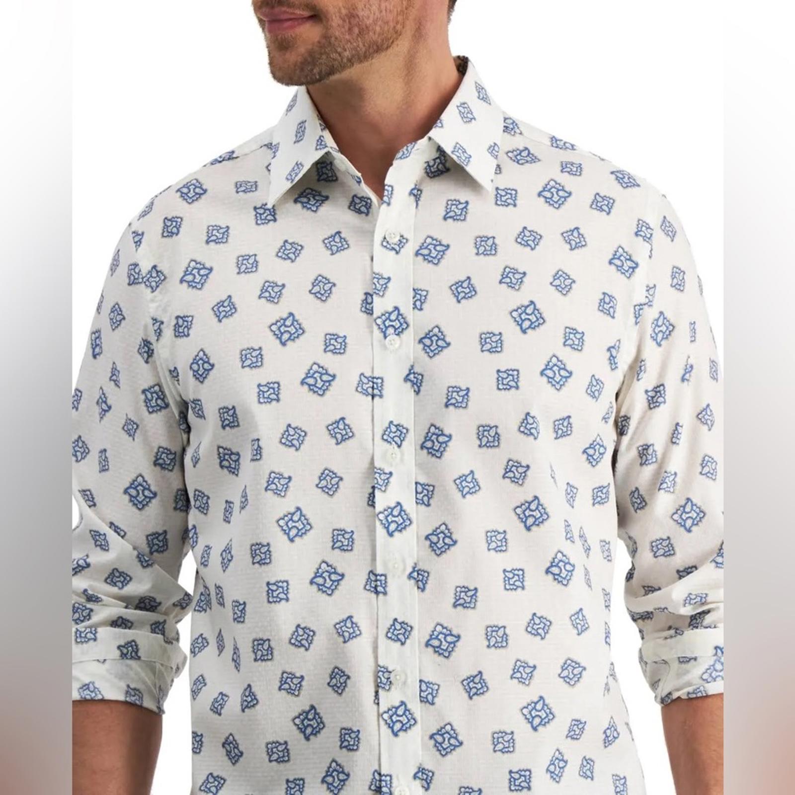 Club Room Rolo Paisley Print Button Down Shirt, Size M New w/Tag