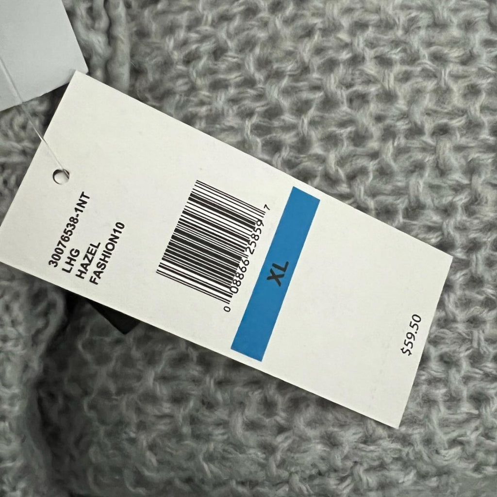 Jessica Simpson Hazel Loose Knit Crewneck Pullover in Grey, Size XL New w/Tag