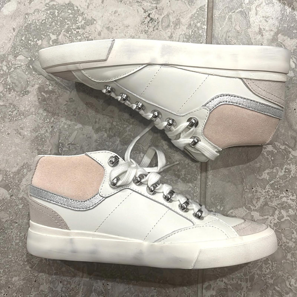 Marc Fisher LTD Merin 3 High Top Sneakers in White, Size 6.5 New in Box $160