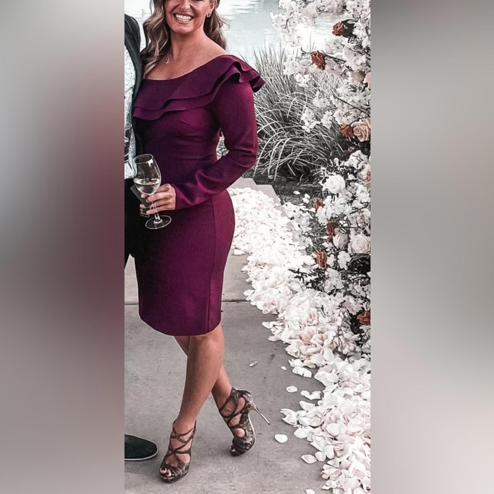 Likely Georgina Sheath Cocktail Dress in Plum, Size 6