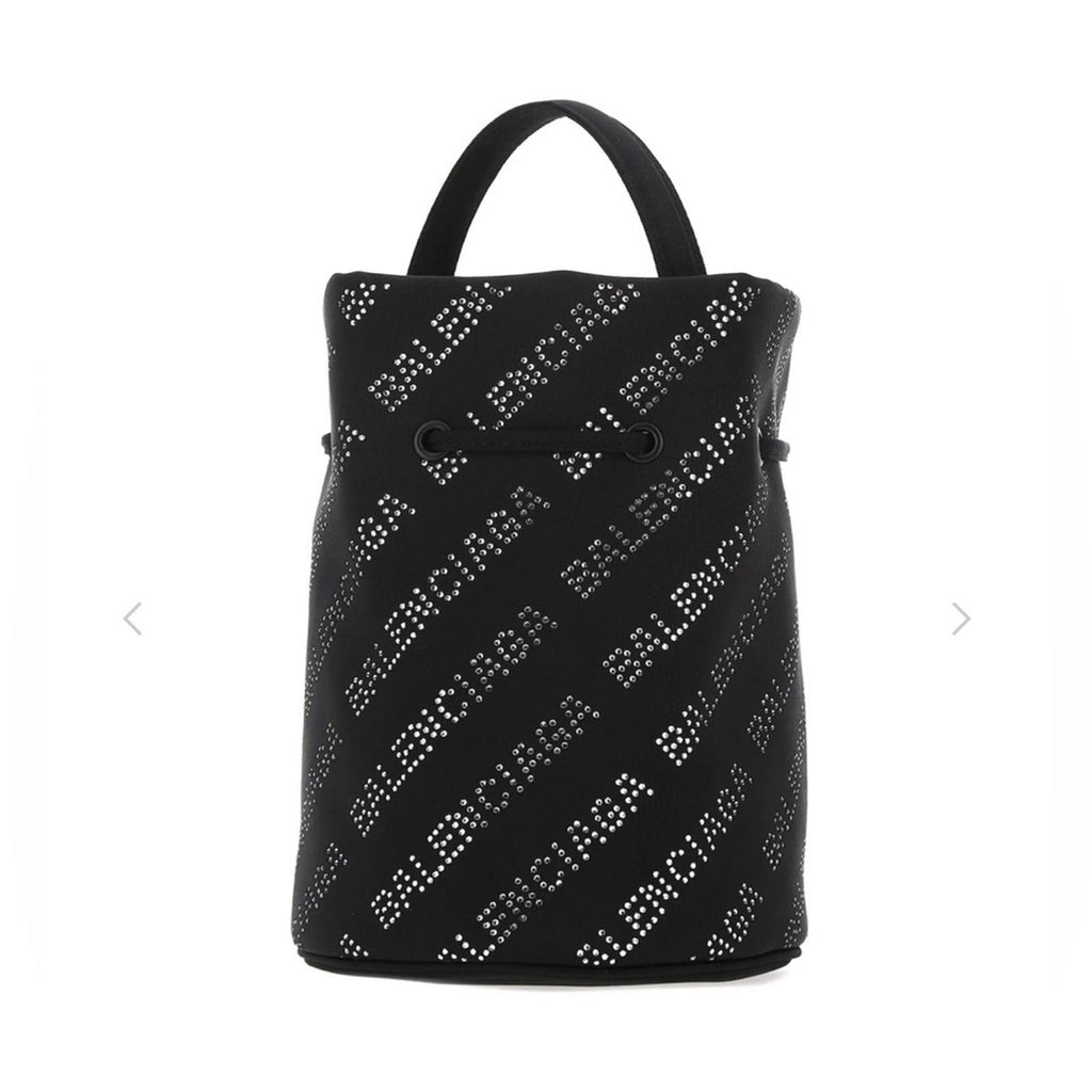 NEW Balenciaga Wheel XS Drawstring Bucket Bag, Black/Crystal $1,390 Sold Out