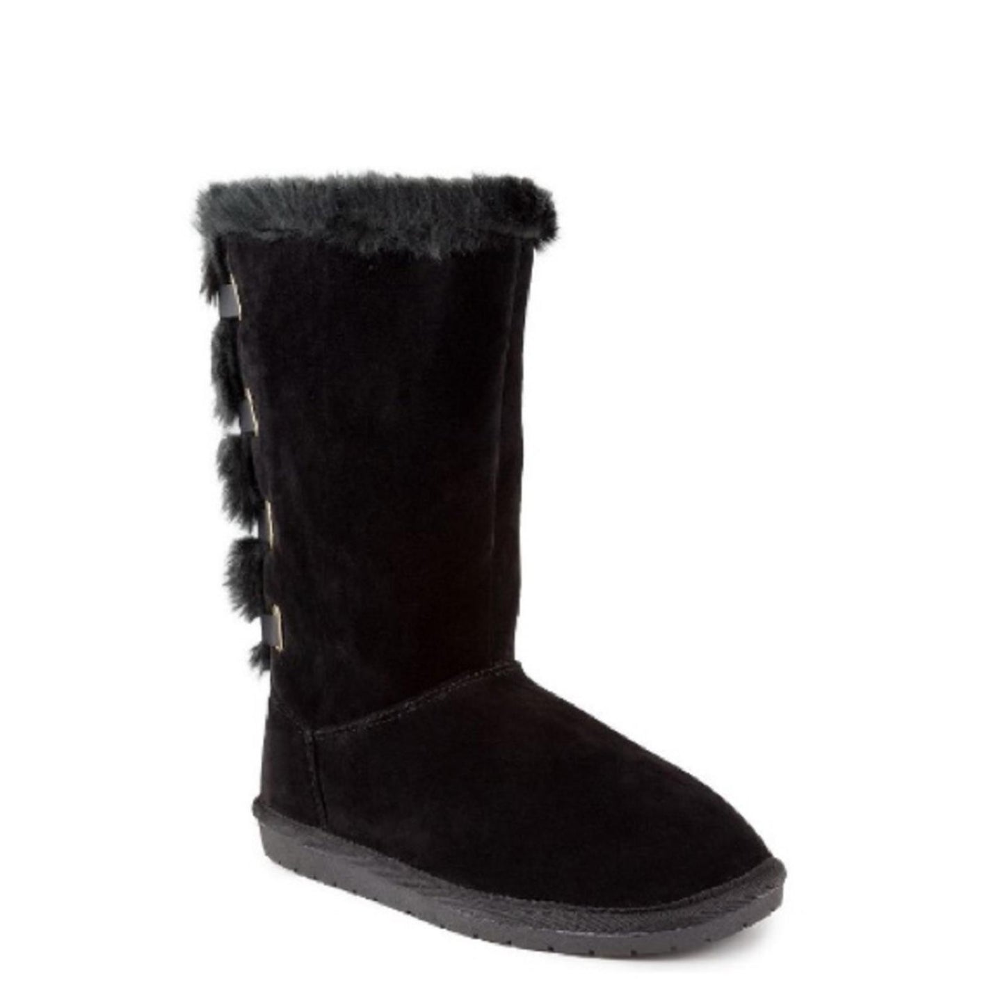 Sugar Panthea Microsuede Faux Fur Shearling Boots in Black Size 6 New in Box