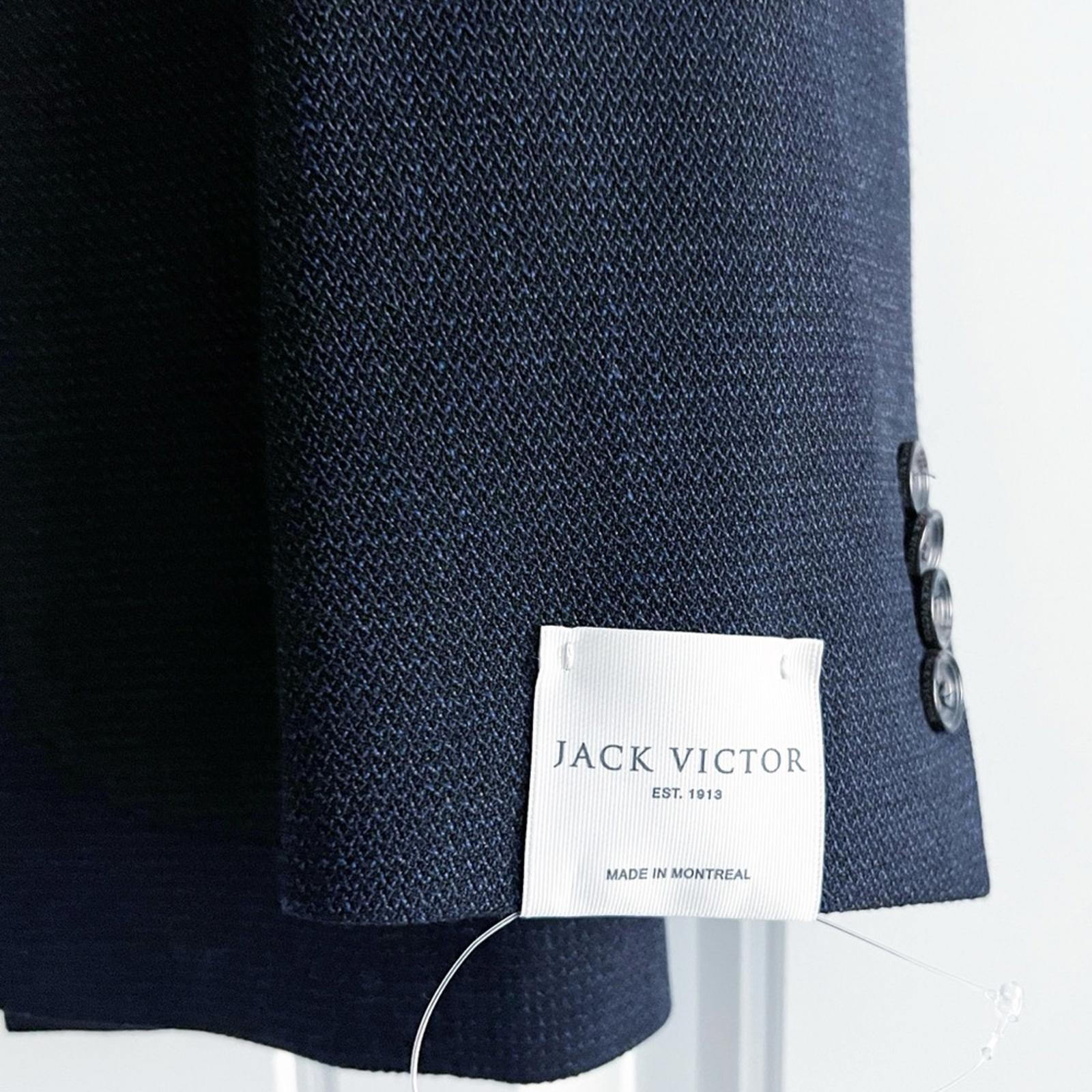 Jack Victor Hartford Solid Stretch Wool Blazer in Navy, New w/Tag $698