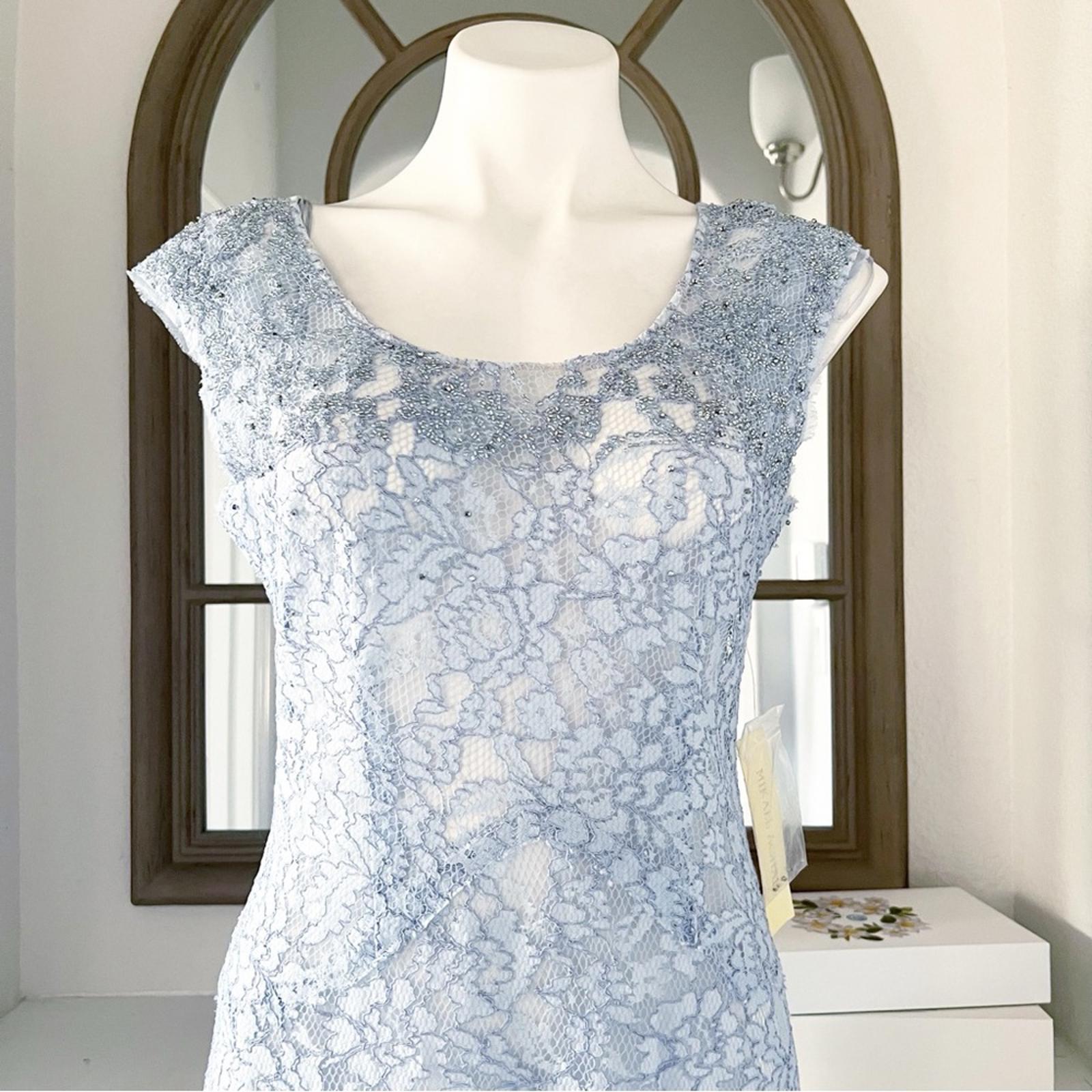 Mikael Aghal Sheer Lace Maxi Dress, Size 8 New w/Tag Retail ~ $495