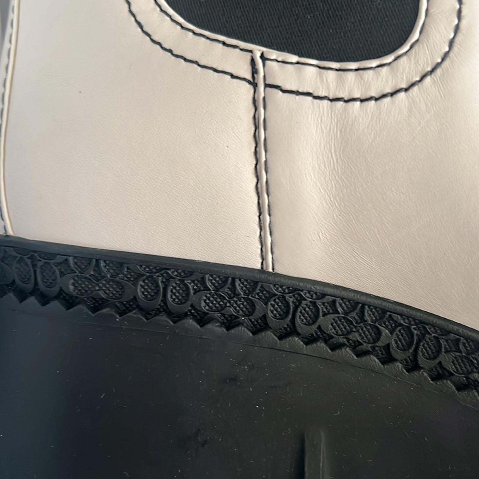 Coach Alexa Leather Bootie in Chalk/Black, Size 11 New in Box