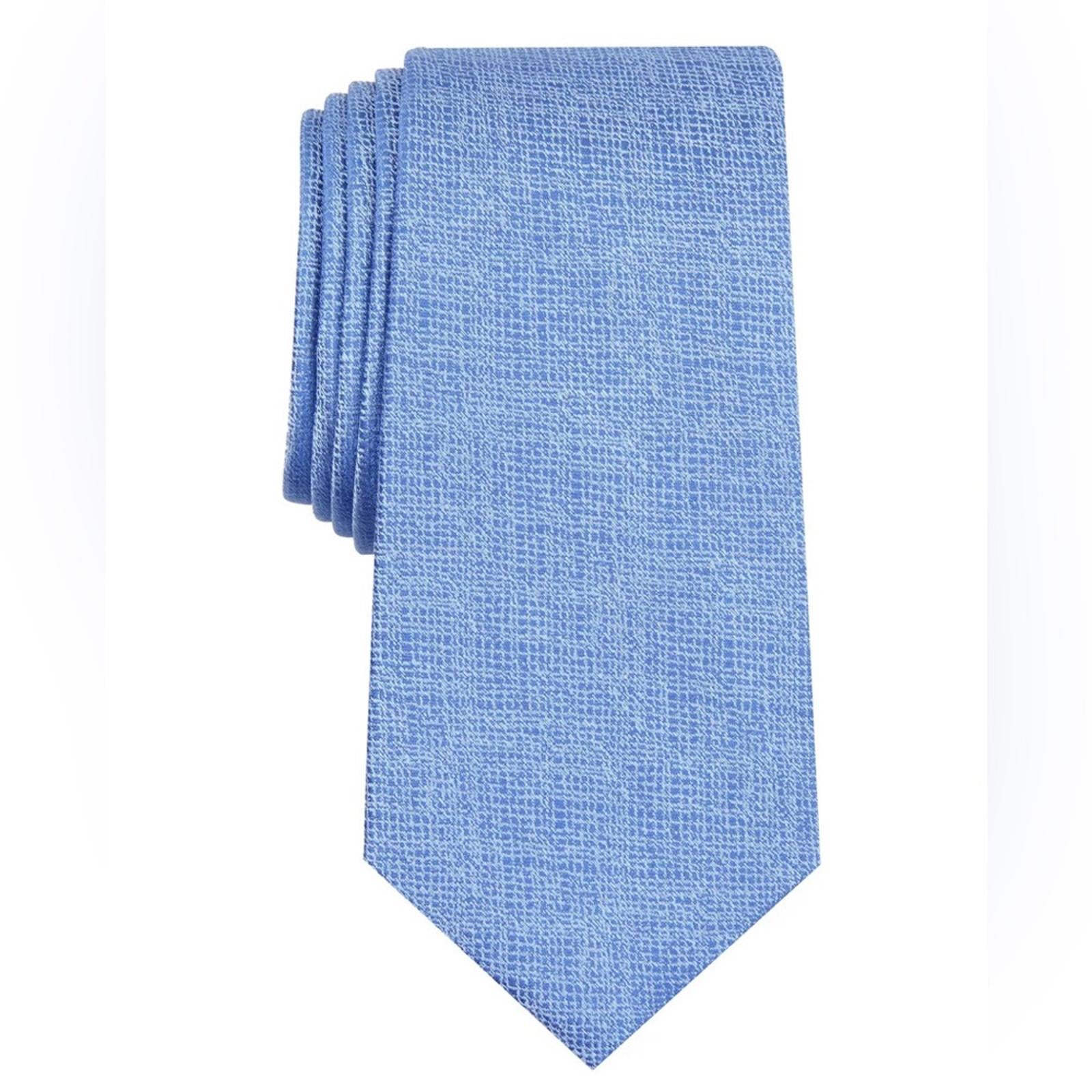 ALFATECH Kelsey Solid Slim Light Blue Neck Tie, New w/Tag