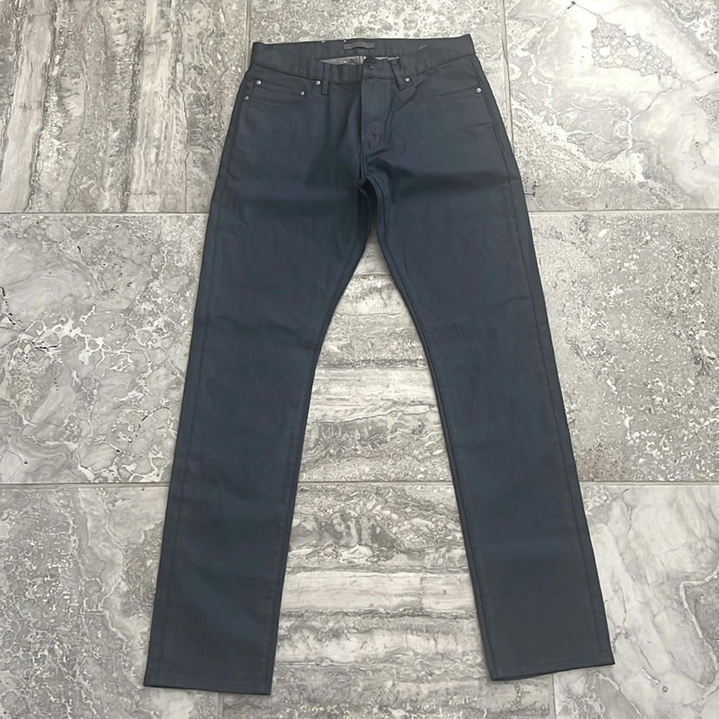 John Varvatos Coated Navy Jeans, Size 31 New w/Tag $368