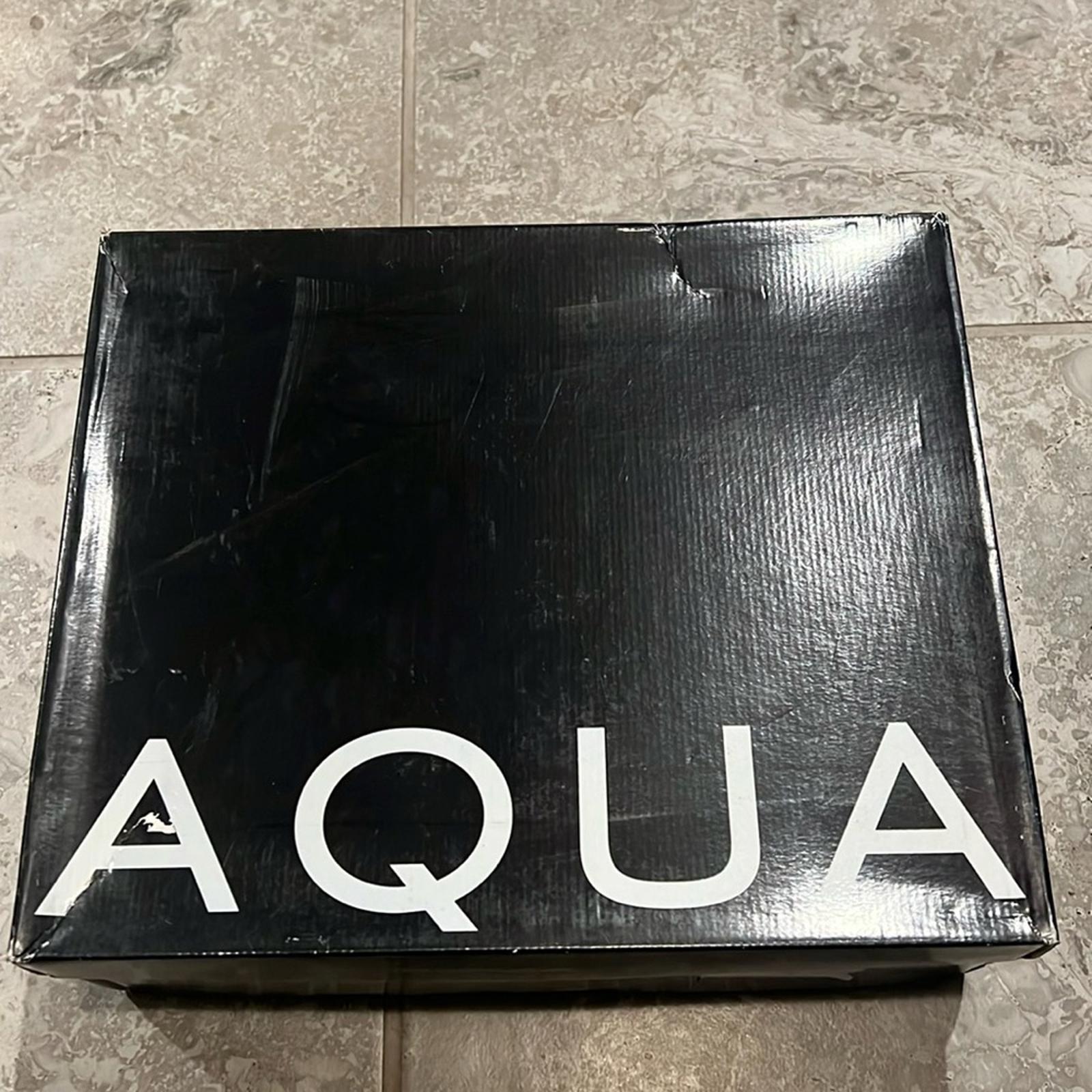 Aqua Bloomingdale’s Lisa Ankle Strap Platform Sandals in Black, Size 9 New $138