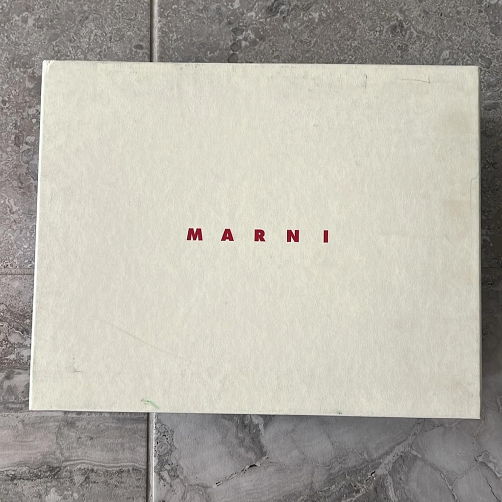 MARNI Moccasin Iconic Square-Toe Chunky Loafers Grey Size 44 NEW +DustBag