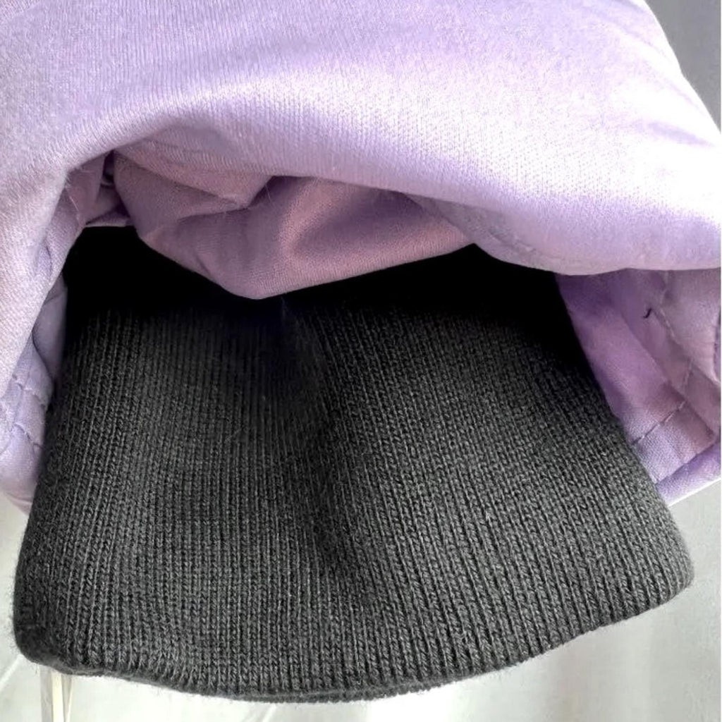 AQUA Quilted Cropped Puffer Jacket in Lilac, Size S New w/Tag Retail $168