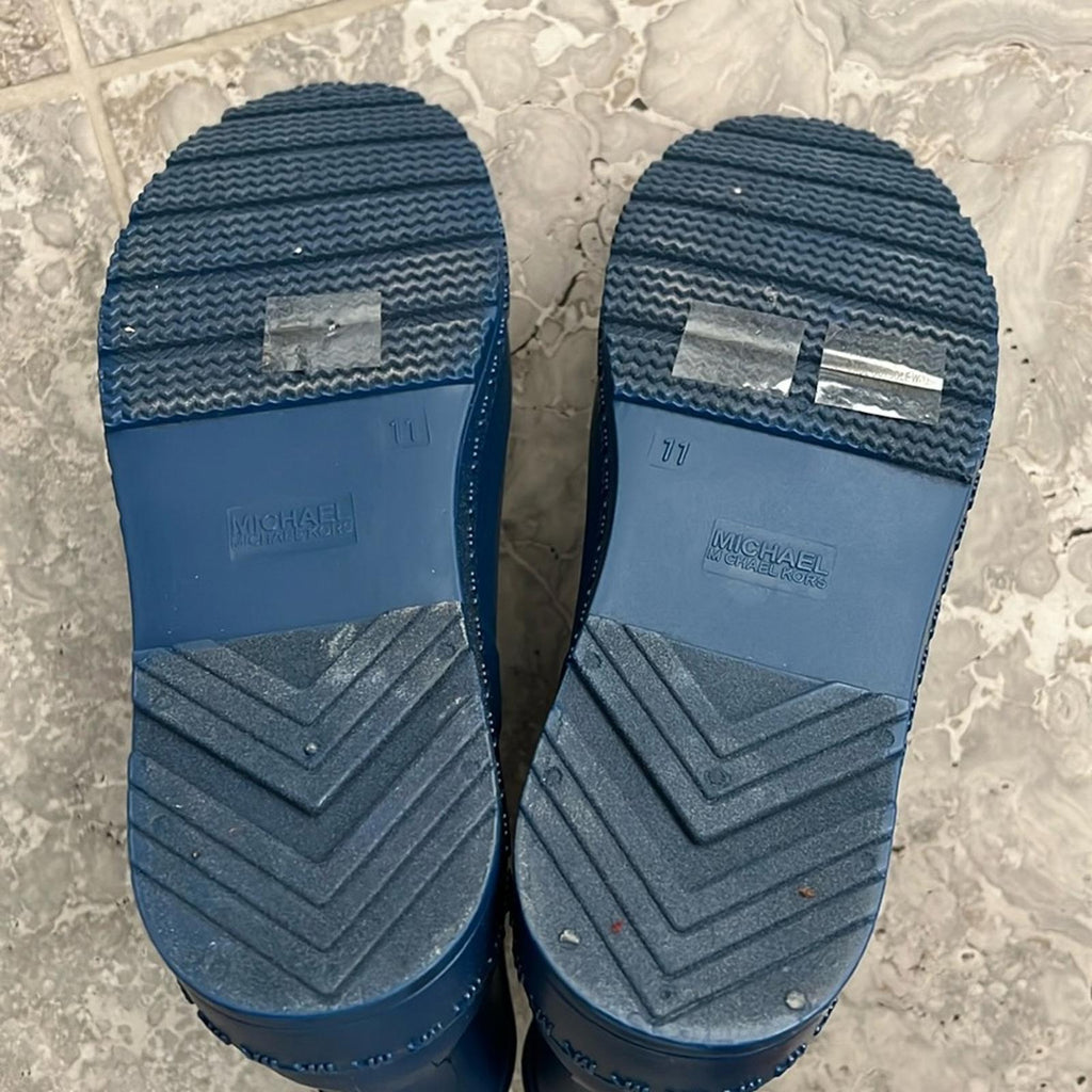 Michael Kors Mac Rain Booties in Blue, Size 11 New w/o Box