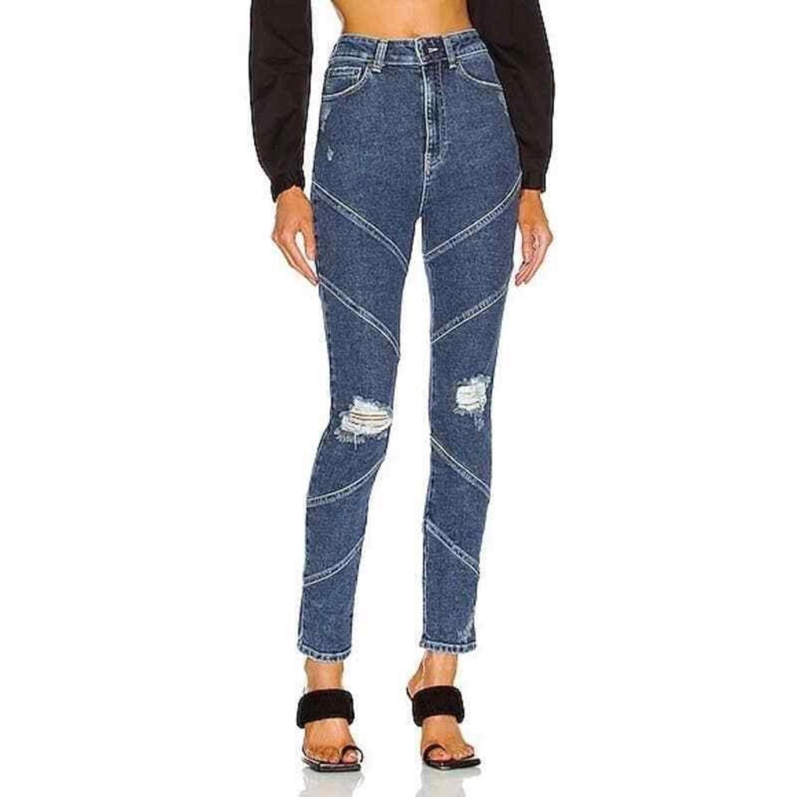 Retrofête Allegra Skinny Jeans in Blue, Size 29 New with Tag
