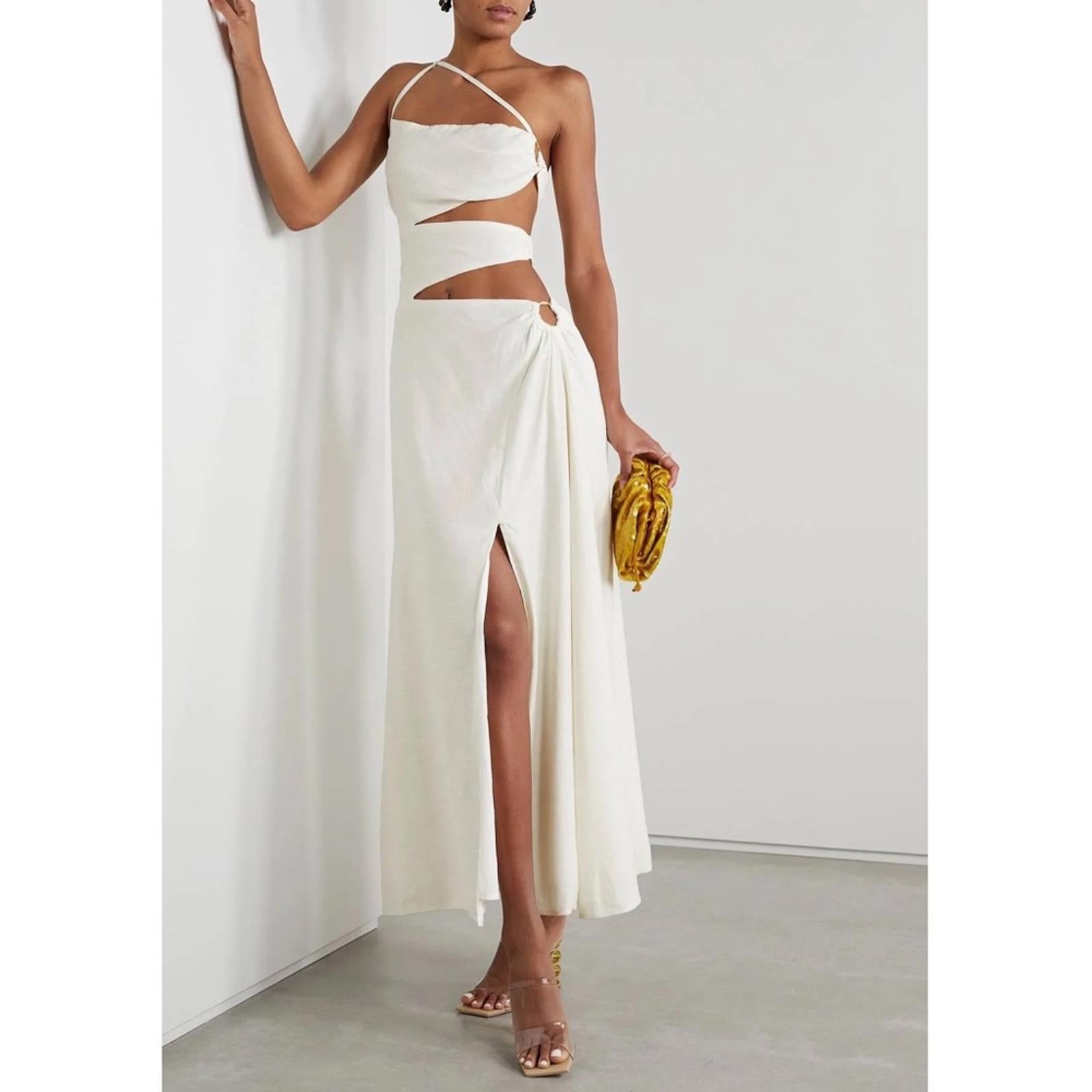 Cult Gaia x Revolve Terese Gown in Cream, NWT, Size 8