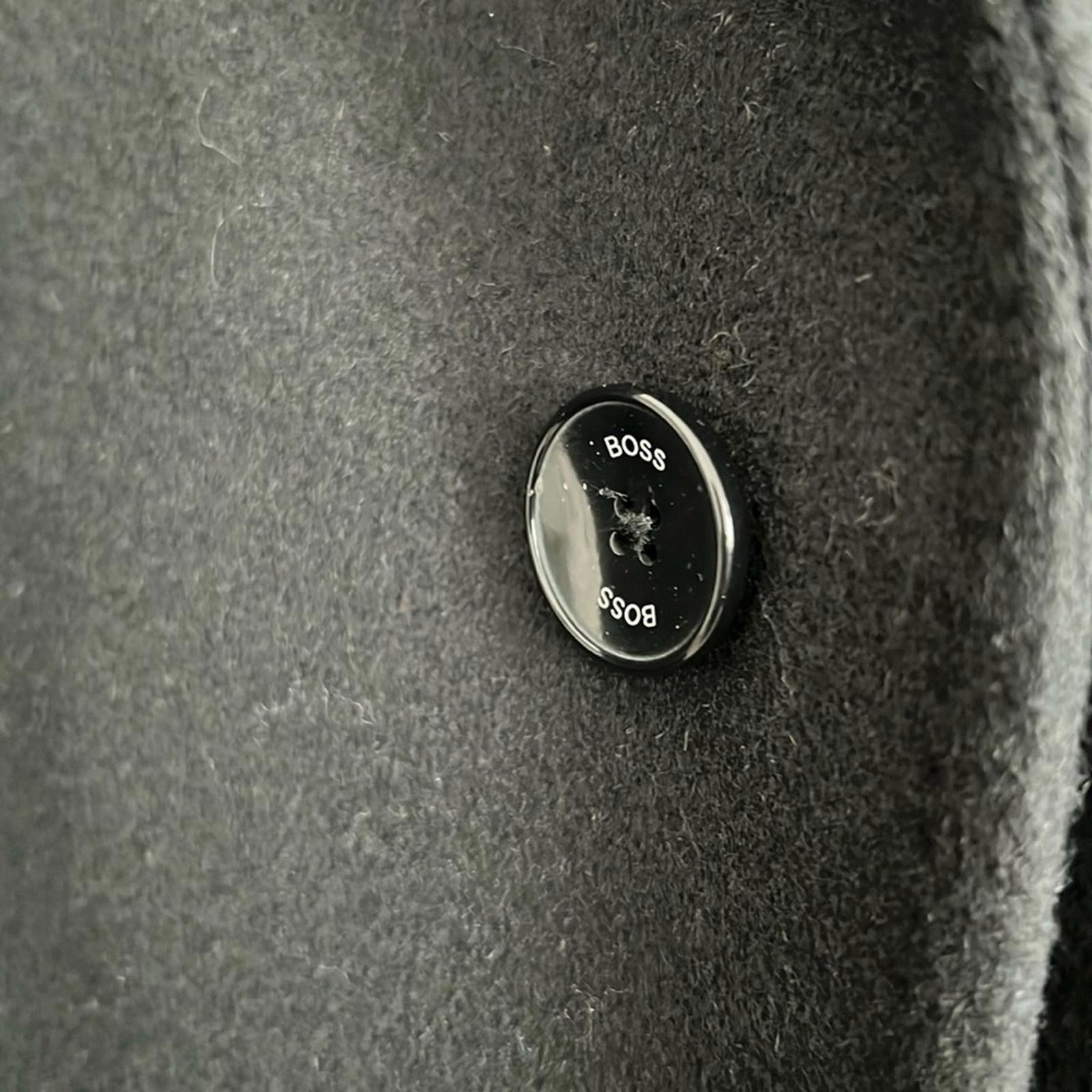 BOSS Cashmere-Wool Trench Coat in Black, Size IT 56, US 46R New w/o Tag