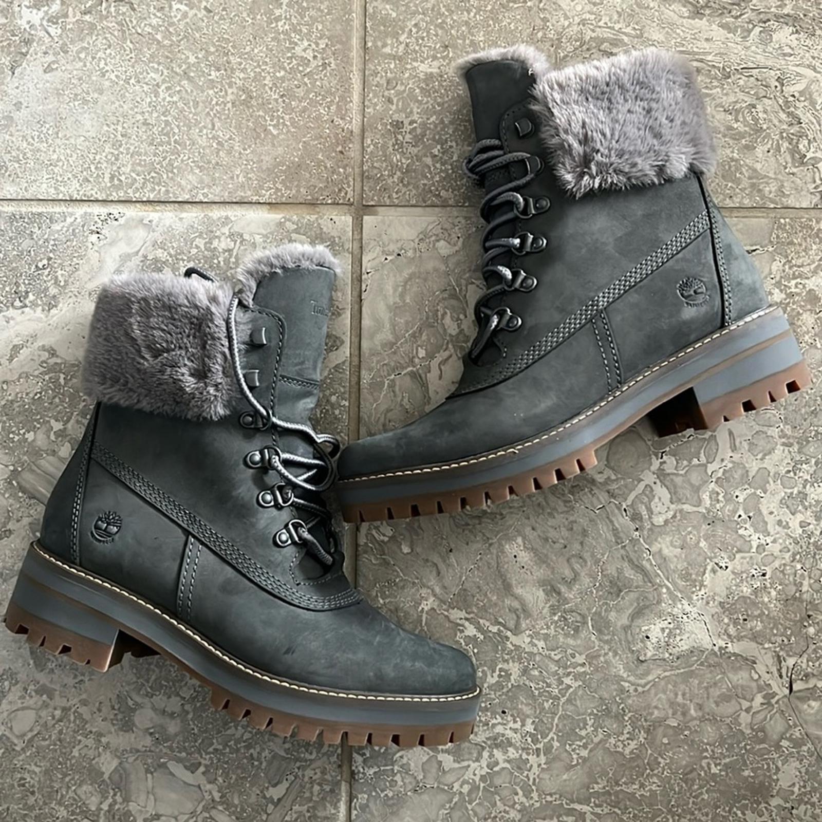 Timberland Courmayeur Valley Waterproof 6” Boots in Med Grey, Size 8 NEW in Box