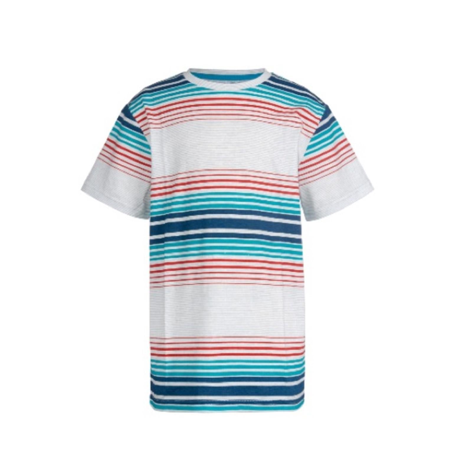 Univibe Boys Cristiano Multi Stripe Crewneck SS T-Shirt Size XL New w/Tag