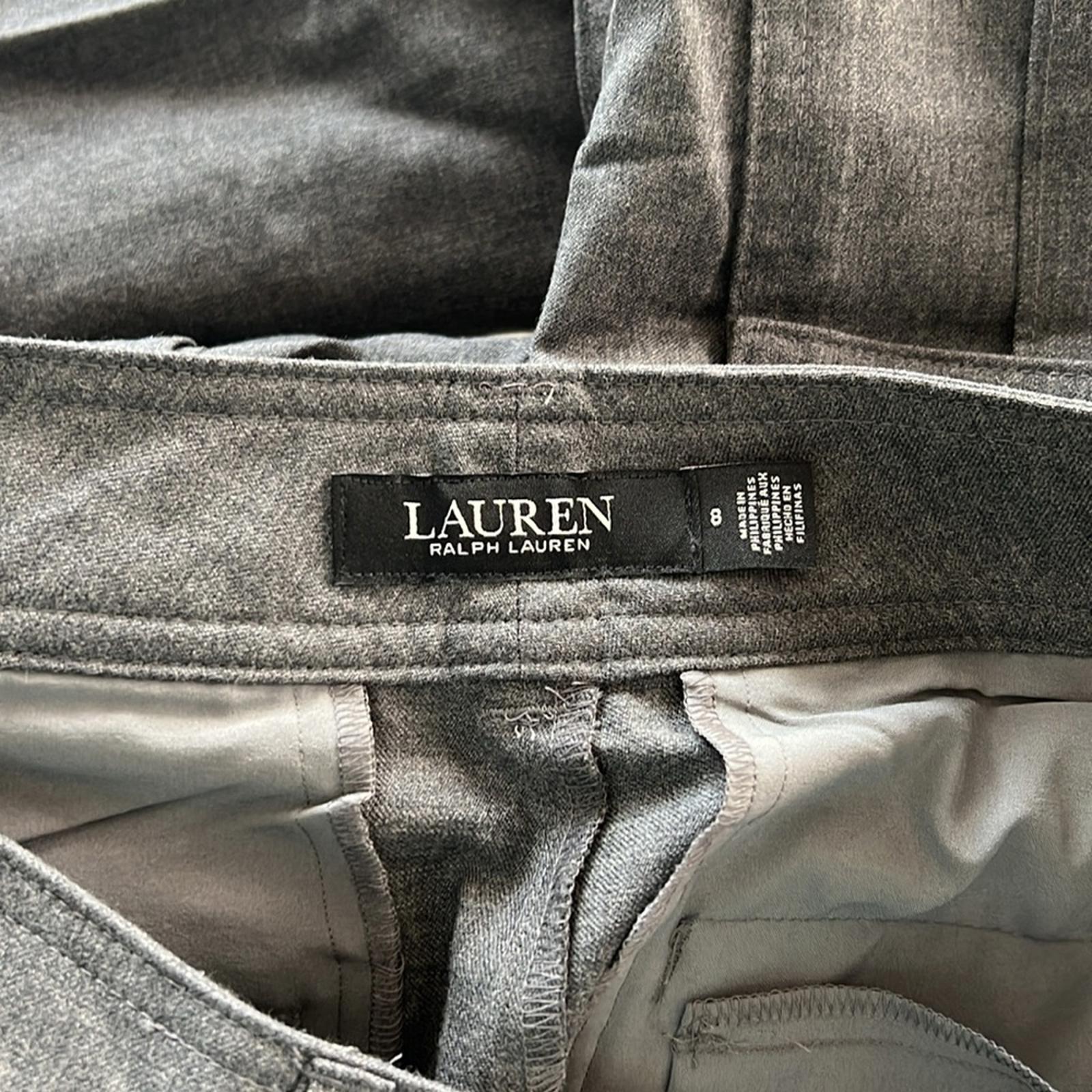 Lauren Ralph Lauren Wool Twill Cargo Pants in Grey, Size 8 New w/Tag $245