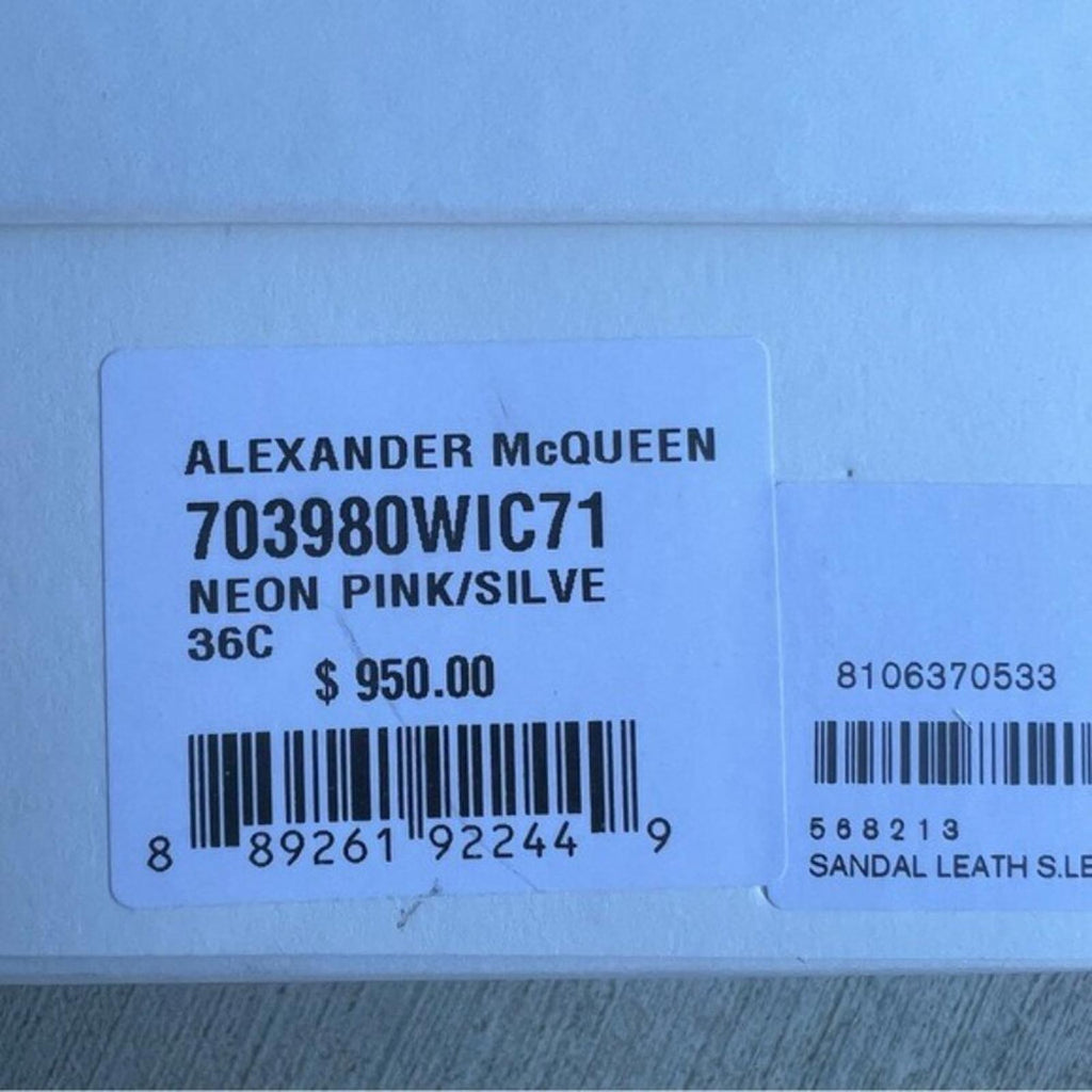 Alexander McQueen Platform Studded Strappy Sandals Metallic Pink EU 36 NWT $950
