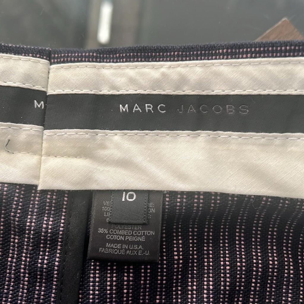 Marc Jacobs Structured Striped Cotton Denim Skirt, Size 10 EXCELLENT!