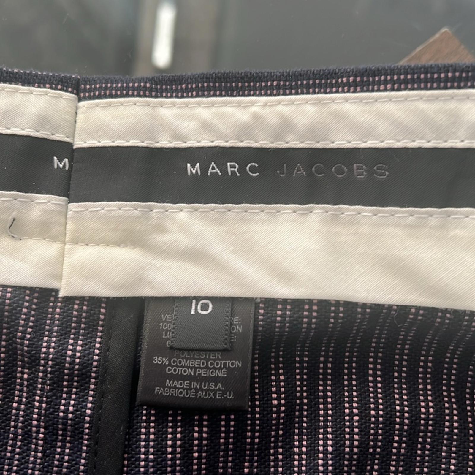 Marc Jacobs Structured Striped Cotton Denim Skirt, Size 10 EXCELLENT!