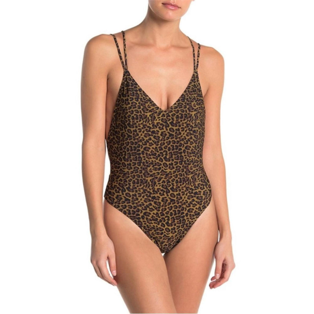 Kendall + Kylie Ring Back V-Neck One Piece Swimsuit Size M, New w/Tag $120