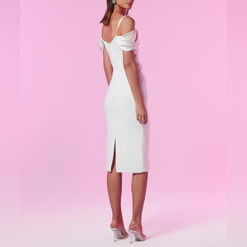 GiGii’s Luminary Reflection June Dress w/Swarovski Stone Details, White XS NWT