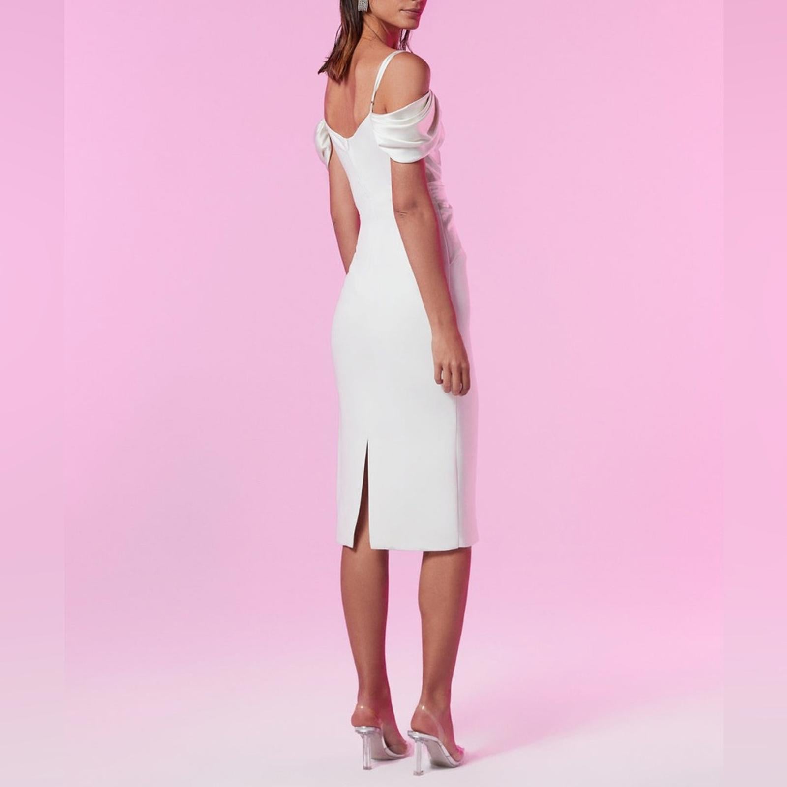 GiGii’s Luminary Reflection June Dress w/Swarovski Stone Details, White XS NWT