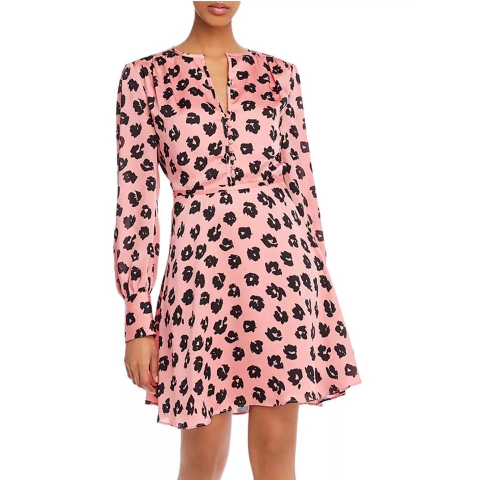 Equipment Danette Printed Washed-Satin Mini Dress, Size 0 New w/Tag Retail $395
