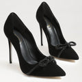 Sam Edelman Deela Evening Bow Pump in Black Satin, Size 11 New in Box w/Dust Bag