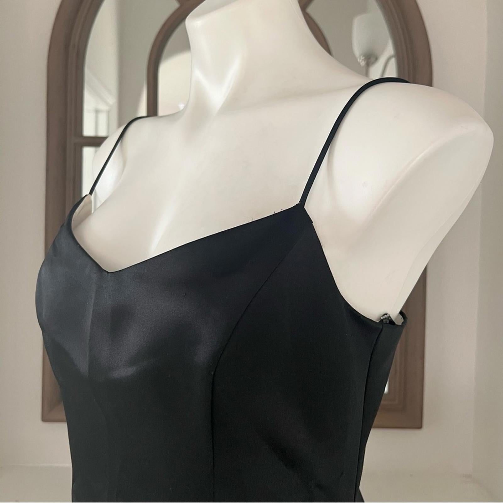 NWT Betsey Adam Black Satin Fit & Flare Dress Size 10 New w/Tag Retail $139.99