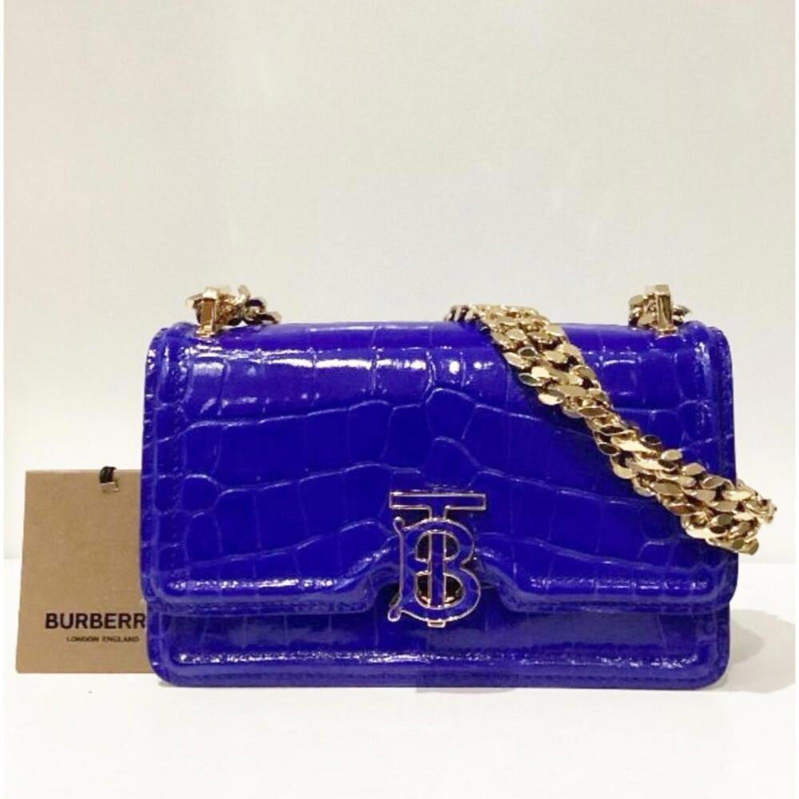 NEW Knight Crocodile-Effect Leather Mini TB Bag w/Chain Strap, +Dust Bag $2,490