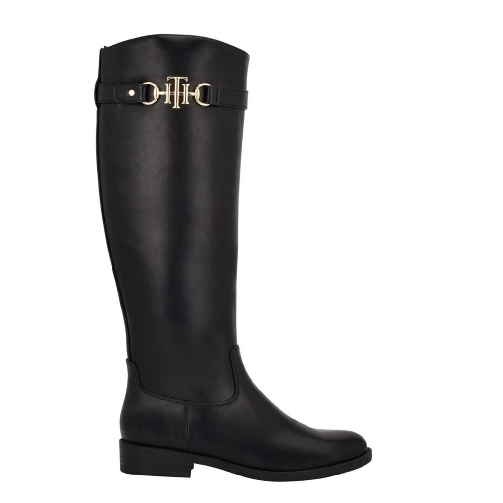 Tommy Hilfiger Inezy Riding Boots, Black Size 8.5 in Original Box Retail $149.50