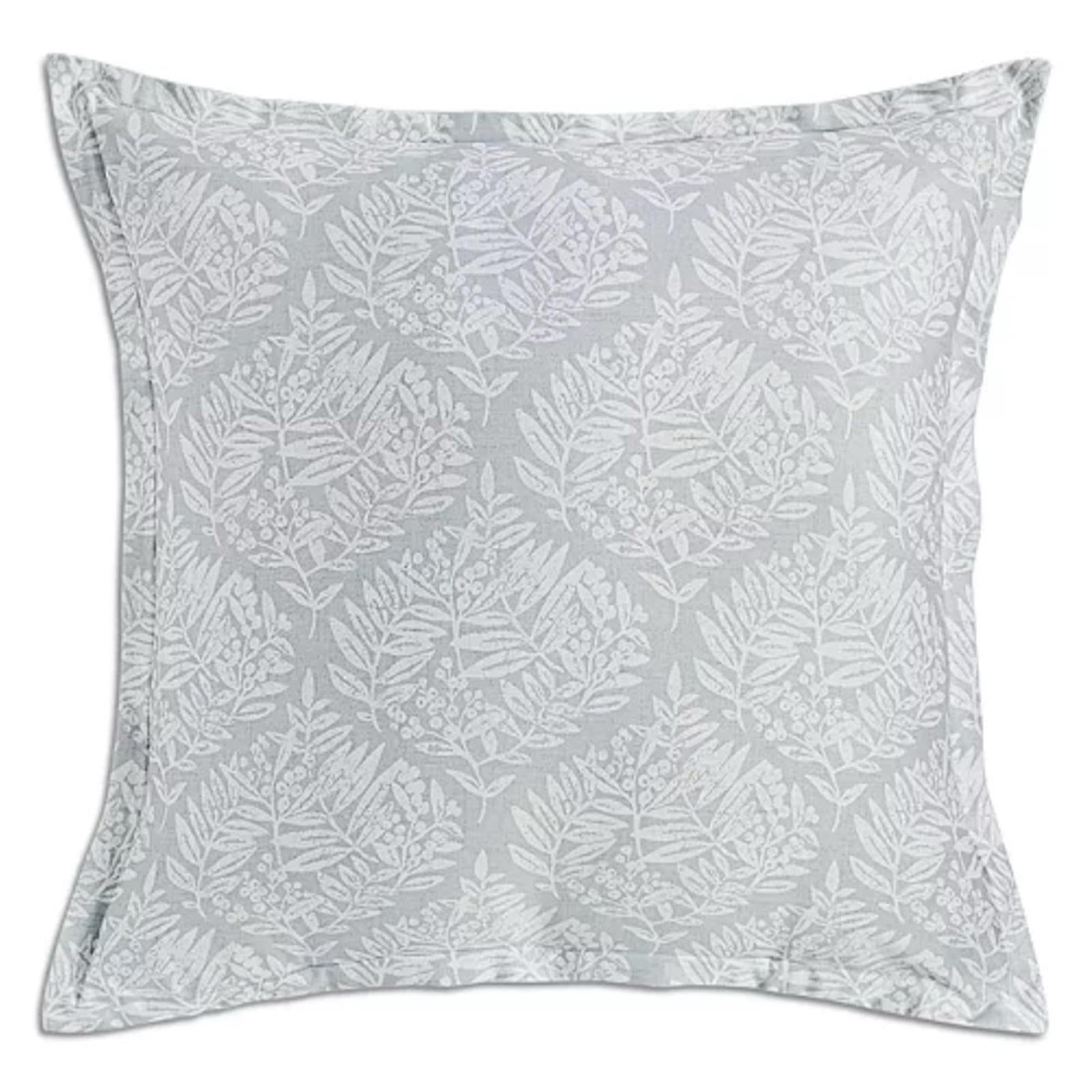 2 Sky Woodblock Flora Euro Shams in Sage/White, New w/Tag Retail $145