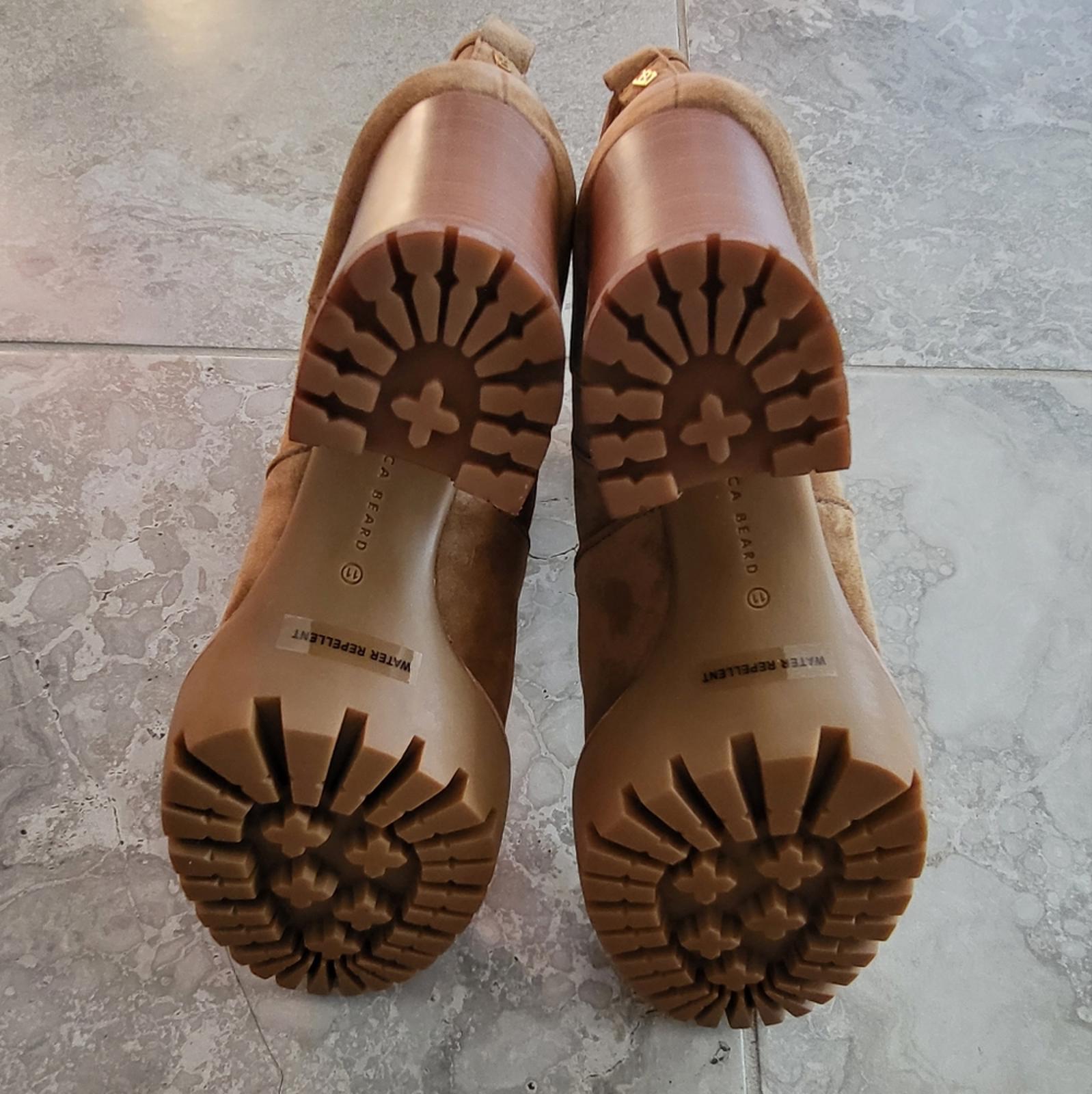 Veronica Beard Hannigan Suede Platform Boots in Hazelwood, Size 11 NEW +DustBag