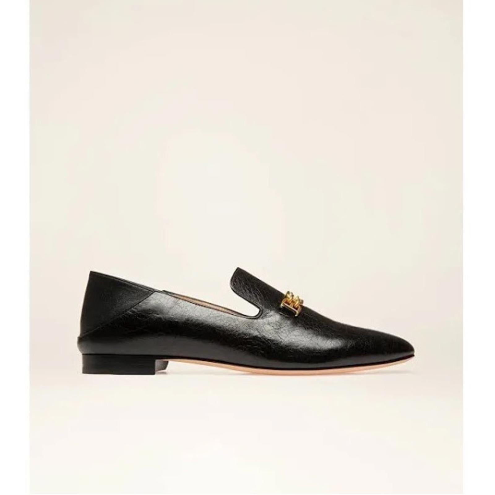 Bally BB logo loafers in Black, [Made in Italy] Size EU 38 in Box Retail $795